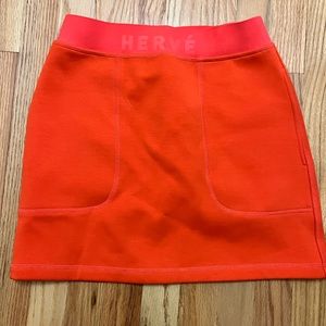 Herve orange skirt- new without tags- small